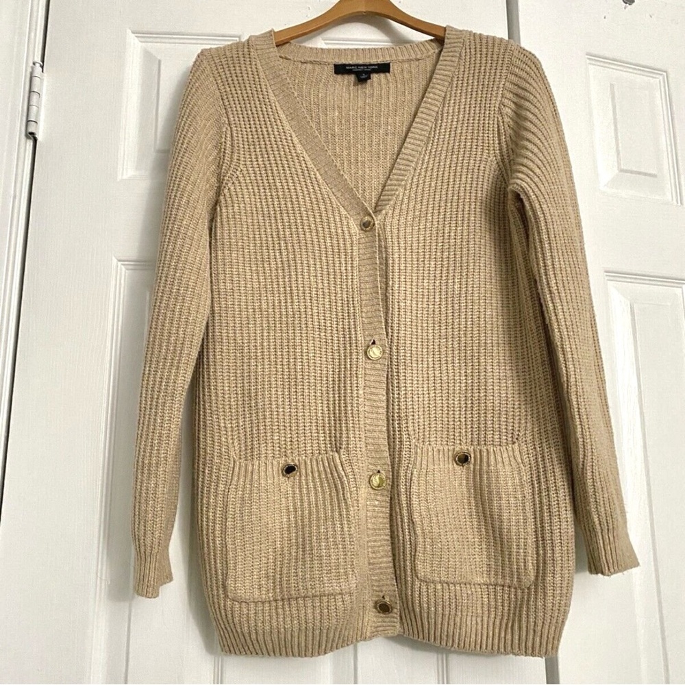 MARC NEW YORK Button Brown Long Cardigan NWOT Size Small